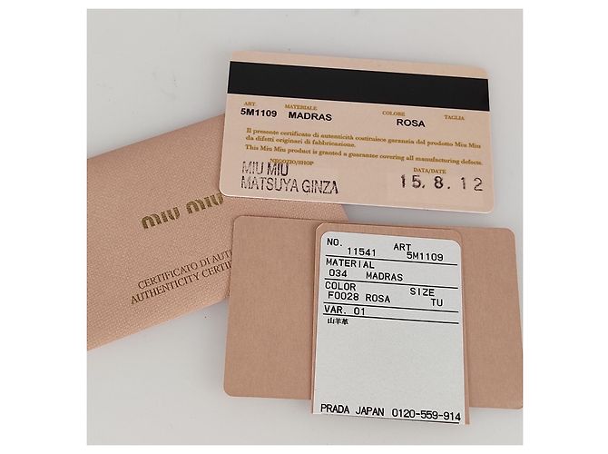 Miu Miu Carteira Madras com estampa de coco - vista 17