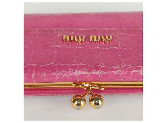Miu Miu Carteira Madras com estampa de coco - vista 7