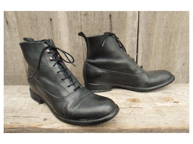 Stivaletti Sartore in pelle brogue neri 39 FR Nero - vista 2