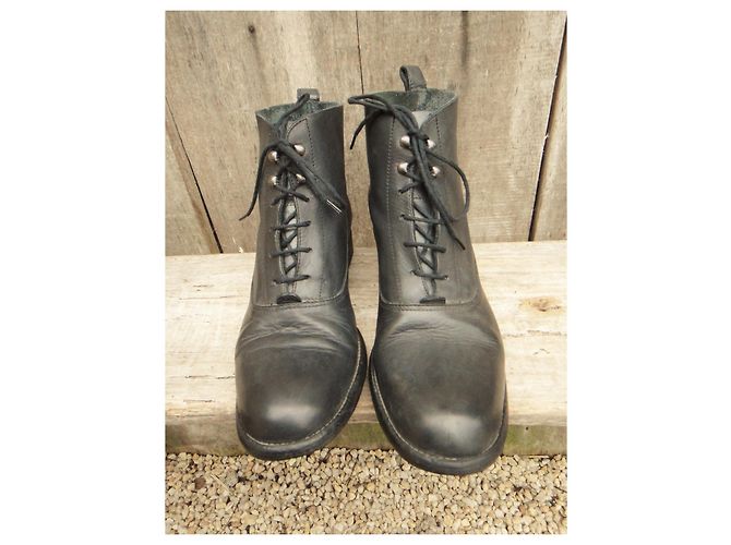 Stivaletti Sartore in pelle brogue neri 39 FR Nero - vista 3