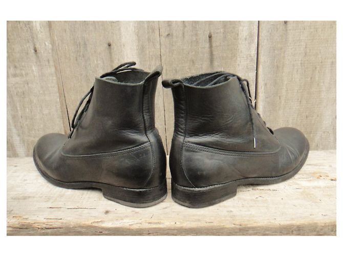 Stivaletti Sartore in pelle brogue neri 39 FR Nero - vista 4