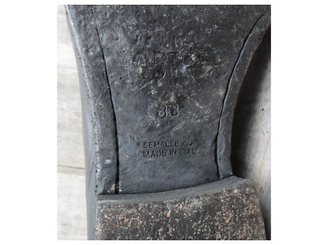 Stivaletti Sartore in pelle brogue neri 39 FR Nero - vista 6
