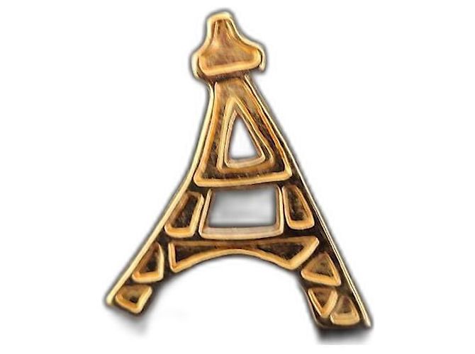 Broche Torre Eiffel Yves Saint Laurent Dorada Dorado - vista 2