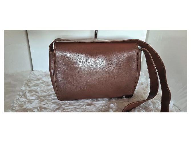 Borsa a tracolla Gucci in pelle marrone - vista 2