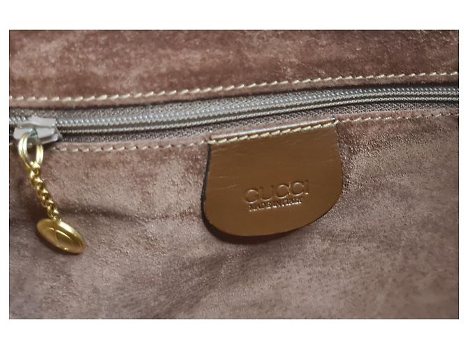 Borsa a tracolla Gucci in pelle marrone - vista 5