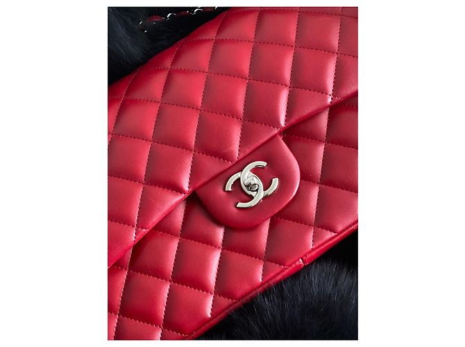 Timeless Borsa jumbo Chanel Rosso - vista 5