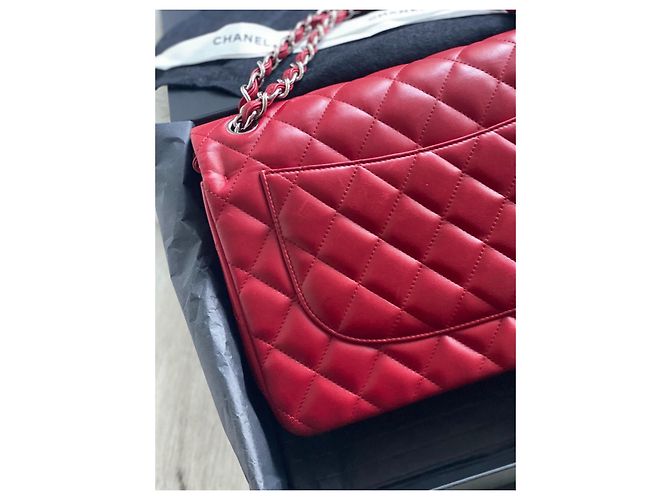 Timeless Borsa jumbo Chanel Rosso - vista 8