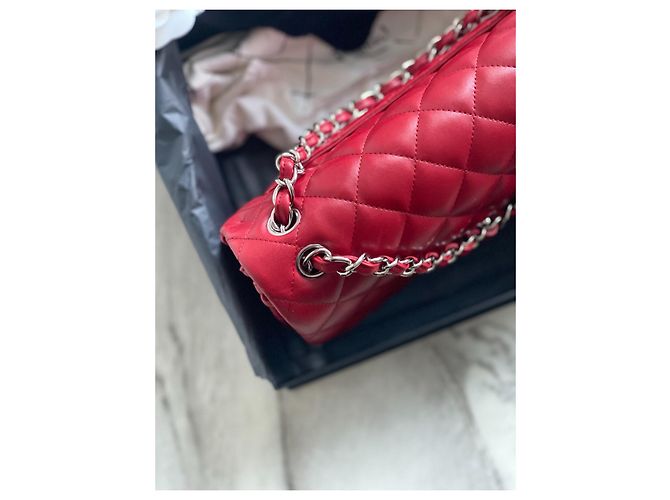 Timeless Borsa jumbo Chanel Rosso - vista 9