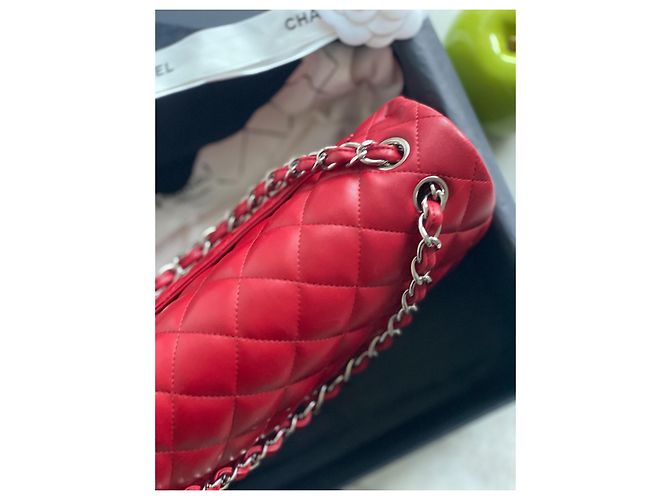 Timeless Borsa jumbo Chanel Rosso - vista 10