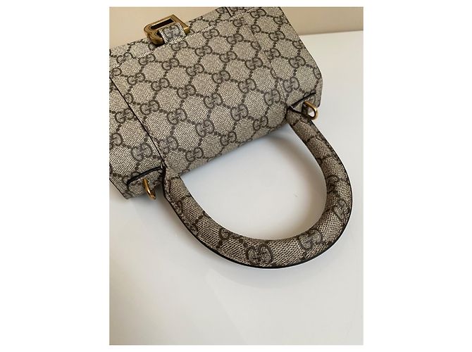 Gucci x Balenciaga Borsa per progetti hacker a clessidra Beige - vista 10