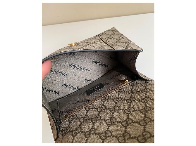 Gucci x Balenciaga Borsa per progetti hacker a clessidra Beige - vista 4