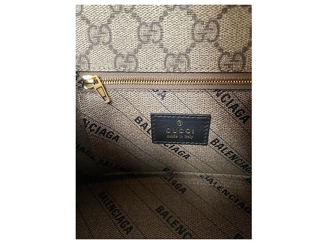 Gucci x Balenciaga Borsa per progetti hacker a clessidra Beige - vista 5