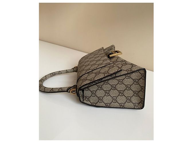 Gucci x Balenciaga Borsa per progetti hacker a clessidra Beige - vista 8