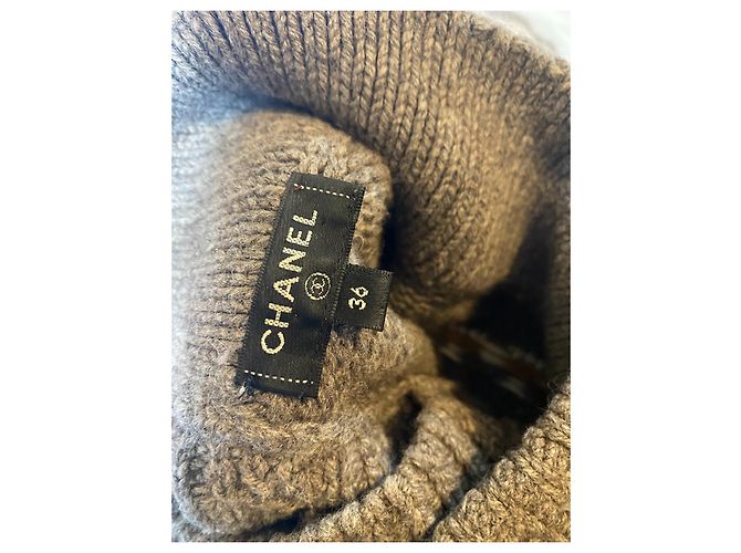 Chanel Fair-Isle-Pulloverkleid Grau - Ansicht 2