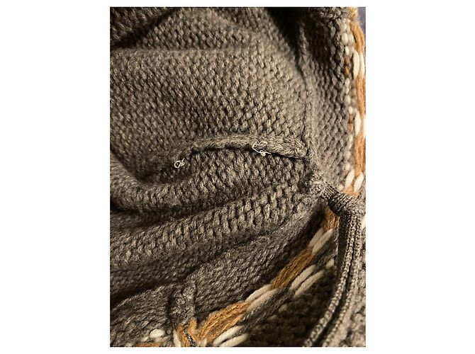 Chanel Fair-Isle-Pulloverkleid Grau - Ansicht 5