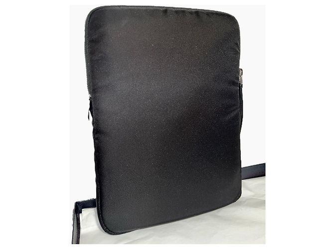 Pochette Prada Tessuto & Saffiano Nera e Arancione Nero - vista 6