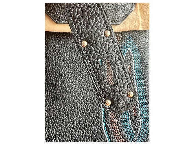 Sac à dépêches Hermès Hermes Haut a Courroies 40 Nero - vista 13