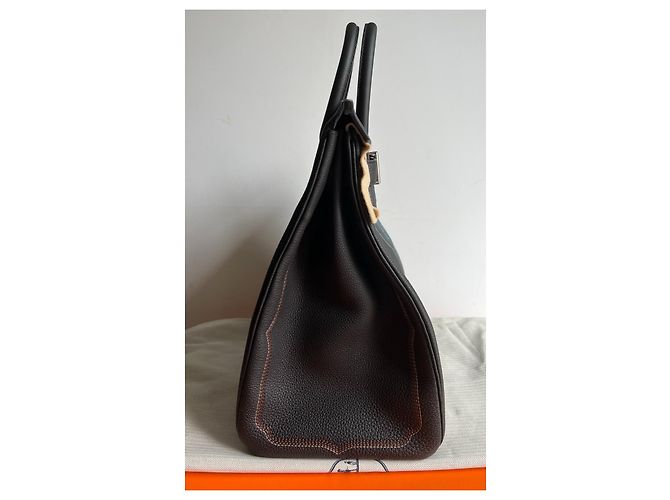 Sac à dépêches Hermès Hermes Haut a Courroies 40 Nero - vista 8