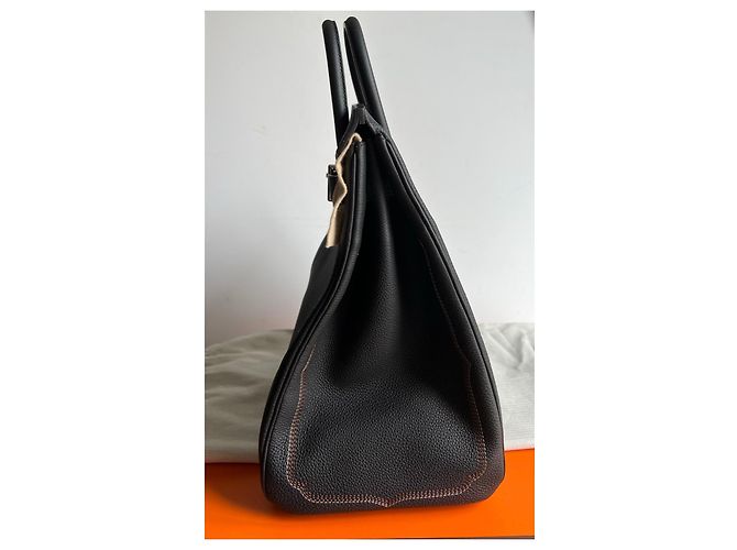Sac à dépêches Hermès Hermes Haut a Courroies 40 Nero - vista 9