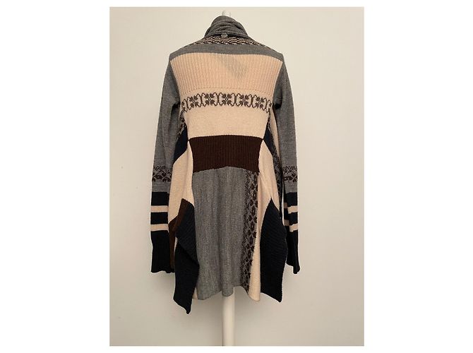 High Strickjacke aus Wolle und Alpaka Multicolour Mehrfarben - Ansicht 2