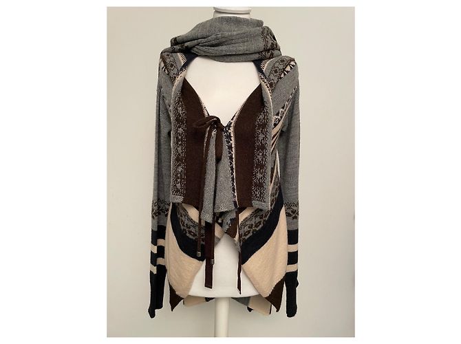High Strickjacke aus Wolle und Alpaka Multicolour Mehrfarben - Ansicht 5