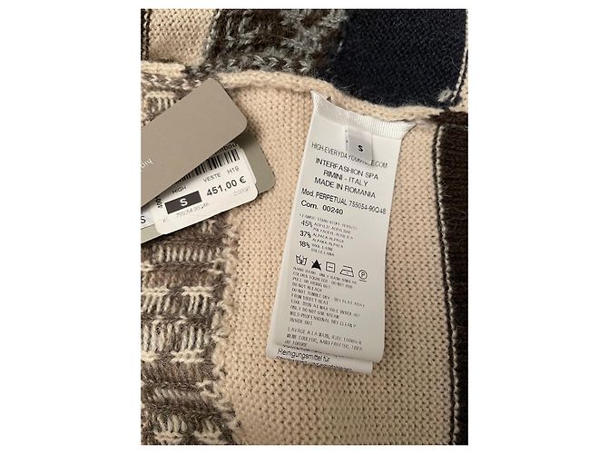 High Strickjacke aus Wolle und Alpaka Multicolour Mehrfarben - Ansicht 6