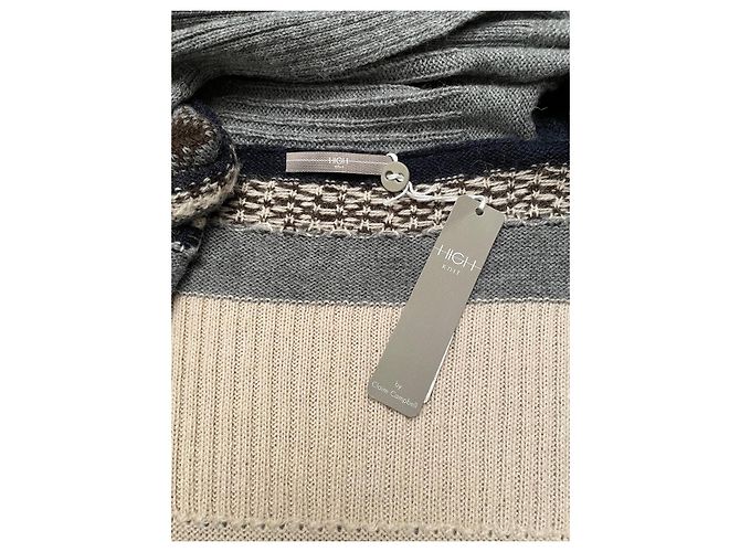 High Strickjacke aus Wolle und Alpaka Multicolour Mehrfarben - Ansicht 8