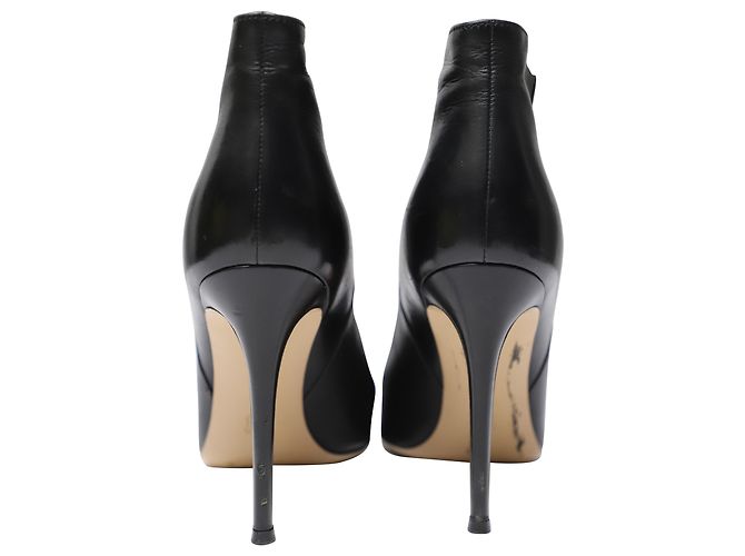Botines con Cremallera Gianvito Rossi en Cuero Negro - vista 5