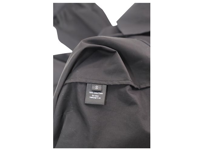 Marc by Marc Jacobs Co Langarmbluse aus schwarzer Baumwollpopeline - Ansicht 4