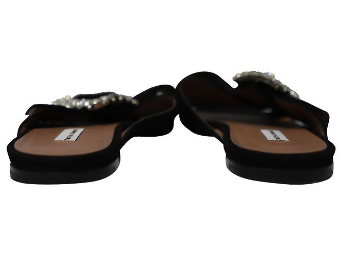 Sandali piatti Tabitha Simmons Leni in pelle scamosciata nera Nero - vista 4