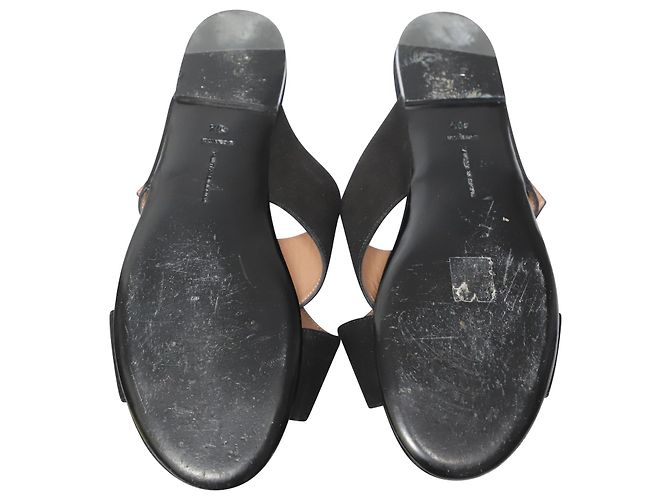 Sandali piatti Tabitha Simmons Leni in pelle scamosciata nera Nero - vista 6