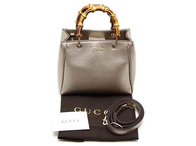 [Usato] Gucci Bamboo 2WAY borsa Pelle bronzo / finiture in metallo oro - vista 11