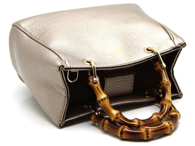 [Usato] Gucci Bamboo 2WAY borsa Pelle bronzo / finiture in metallo oro - vista 5