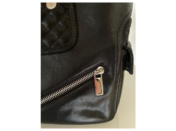 Borsa Céline Boogie in pelle nera Nero - vista 3