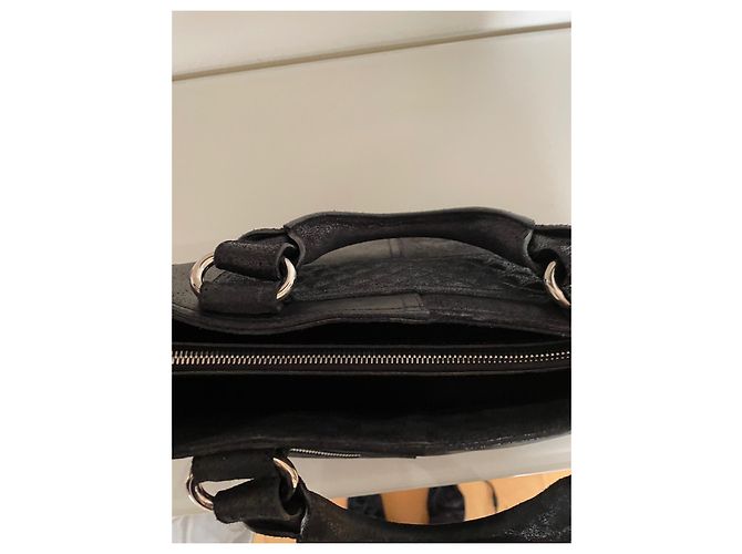 Borsa Céline Boogie in pelle nera Nero - vista 5