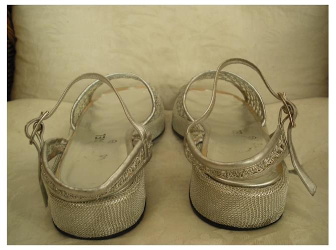 Chanel Sandalen Silber - Ansicht 5