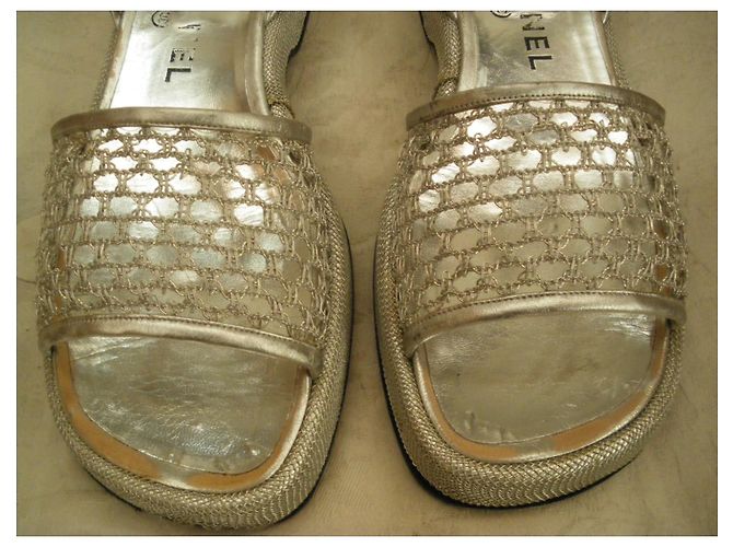 Chanel Sandalen Silber - Ansicht 6