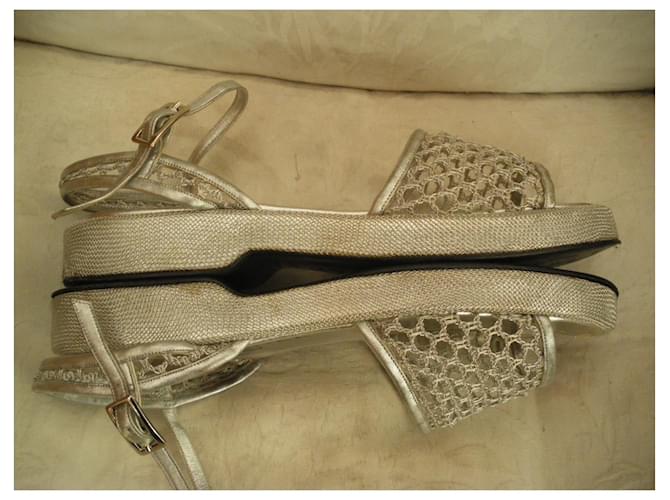 Chanel Sandalen Silber - Ansicht 9
