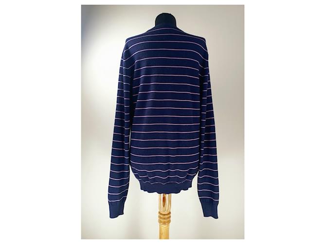 Samsoe & Samsoe Gestreifter Pullover aus Merinowolle Blau - Ansicht 4