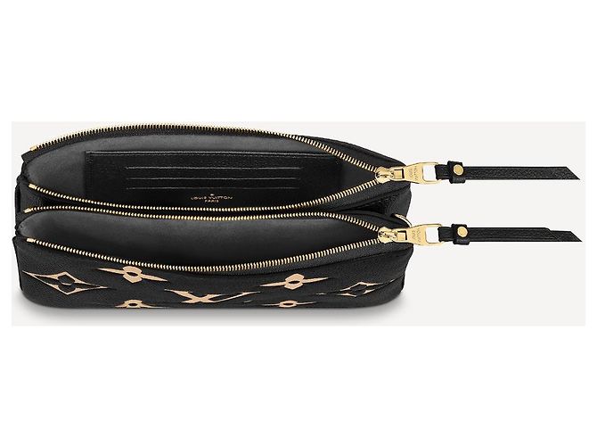 Louis Vuitton Pochette empreinte com zíper forrado LV Preto - vista 2