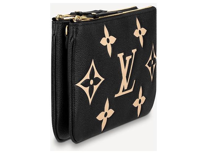 Louis Vuitton Pochette empreinte com zíper forrado LV Preto - vista 3