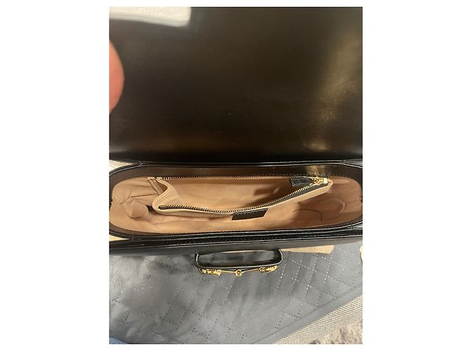 Autre Marque Borsa Horsebit in pelle nera Nero - vista 11