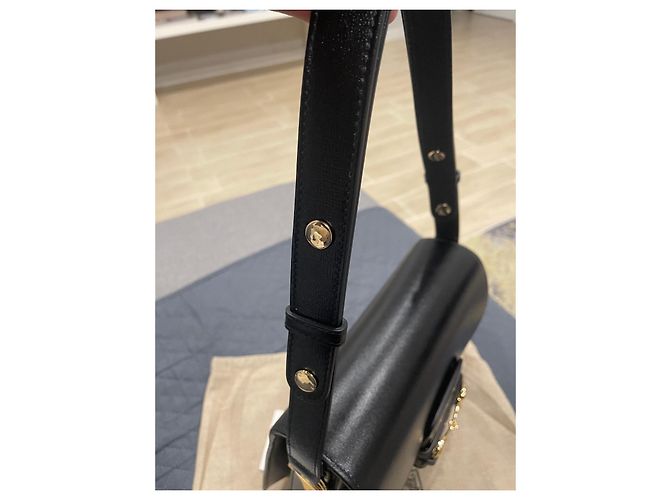 Autre Marque Borsa Horsebit in pelle nera Nero - vista 7