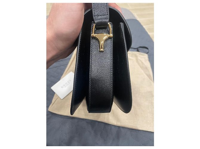 Autre Marque Borsa Horsebit in pelle nera Nero - vista 8