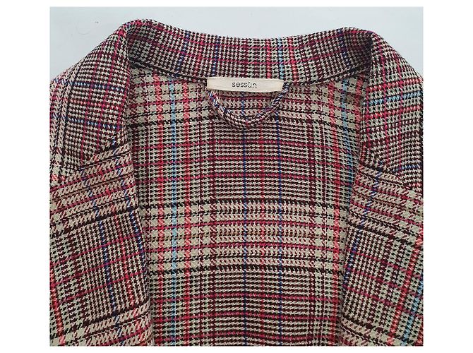 Sessun Blazer kariert Oversize Mehrfarben - Ansicht 4