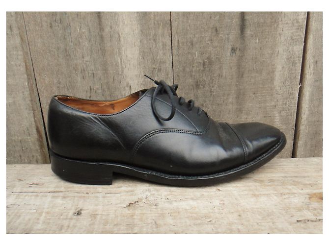 Scarpe Oxford Loake Cap Toe Nere in Pelle 41 Nero - vista 2