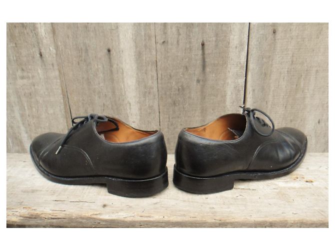 Scarpe Oxford Loake Cap Toe Nere in Pelle 41 Nero - vista 5