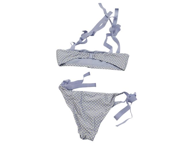 Bikini Zimmermann Pois in Poliammide Blu Blu chiaro - vista 2