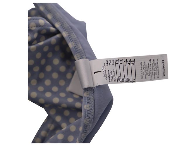 Bikini Zimmermann Pois in Poliammide Blu Blu chiaro - vista 3