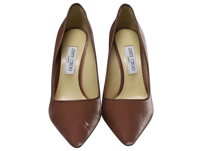 Décolleté Romy 100 Jimmy Choo in velluto rosa - vista 2